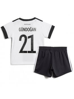 Otroški Nogometna dresi replika Nemčija Ilkay Gundogan #21 Domači SP 2022 Kratek rokav (+ hlače)
